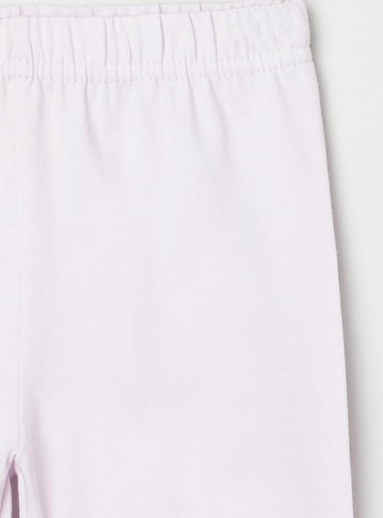 Girls Solid Elasticated 3/4th Leggings