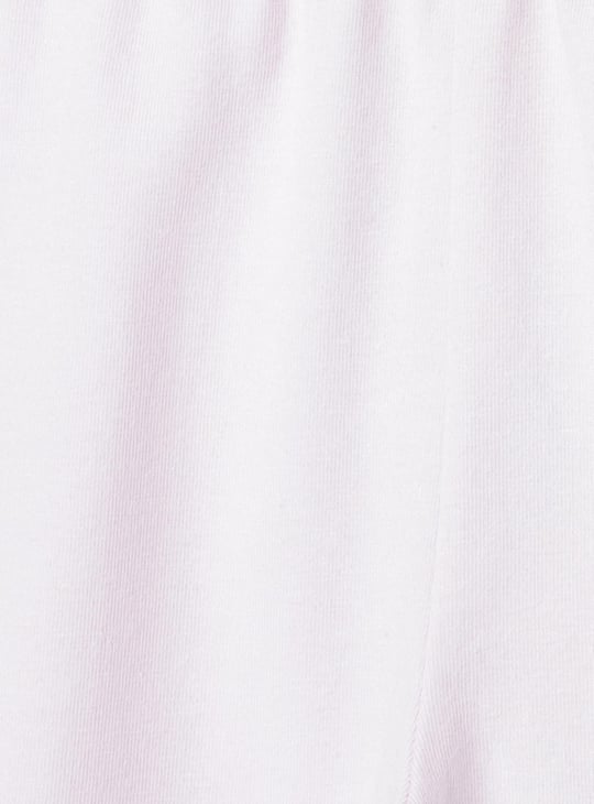 Girls Solid Elasticated 3/4th Leggings