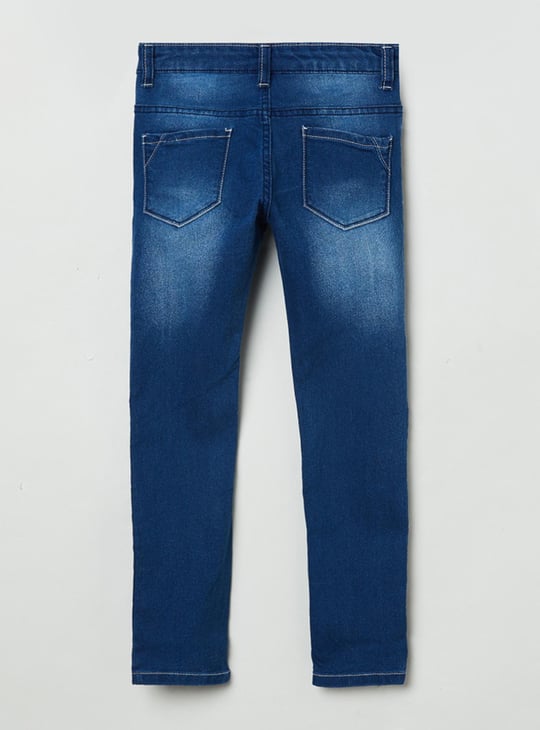 MAX Girls Medium-Washed Slim Fit Denim Jeans