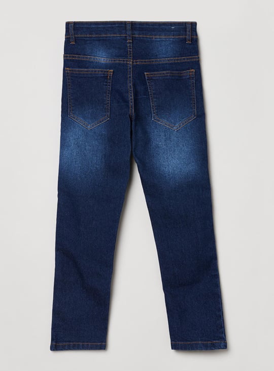 Boys Stonewashed Slim Fit Jeans