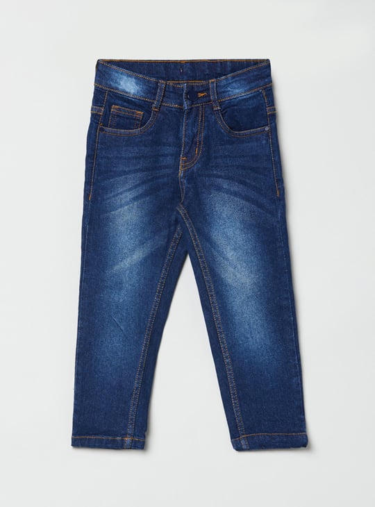 MAX Boys Stonewashed Slim Fit Jeans