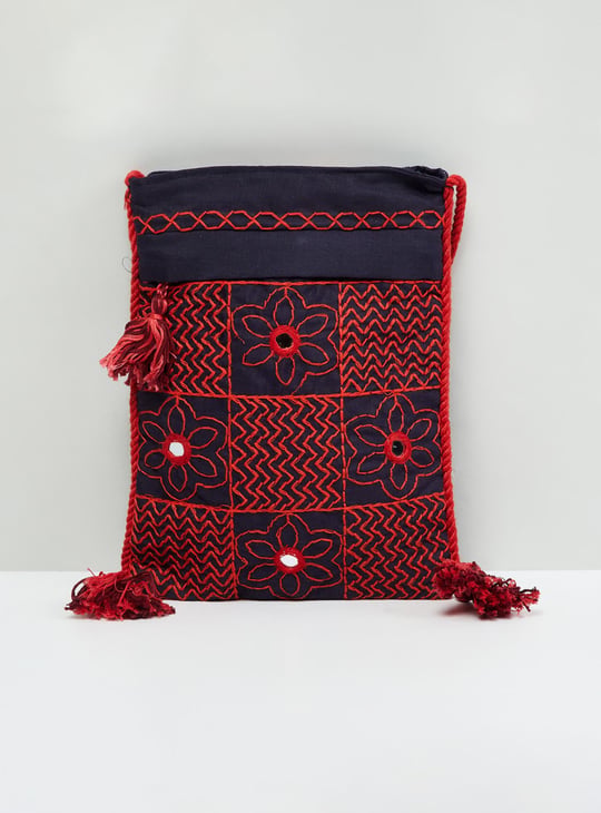 Women Embroidered Sling Bag 