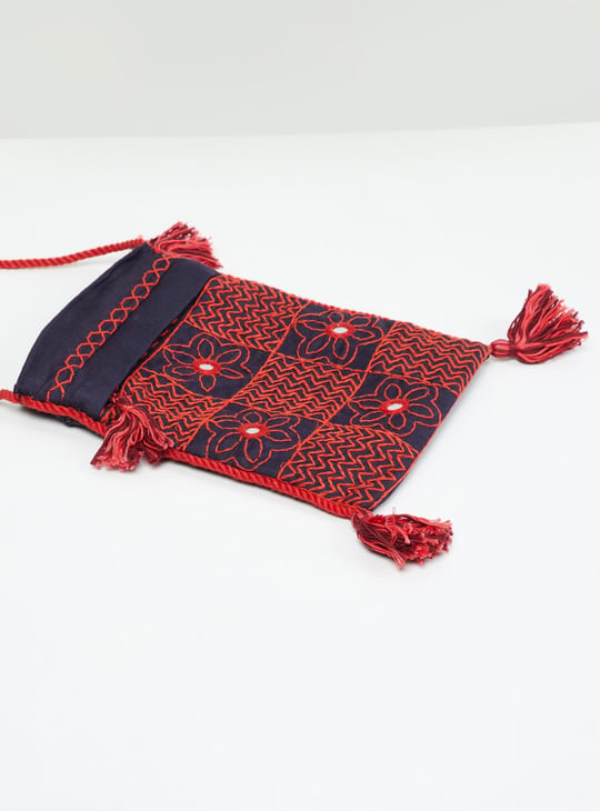 Women Embroidered Sling Bag 
