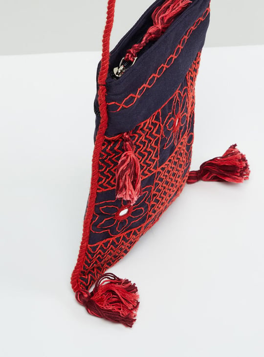 Women Embroidered Sling Bag 