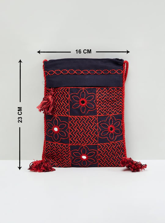 Women Embroidered Sling Bag 