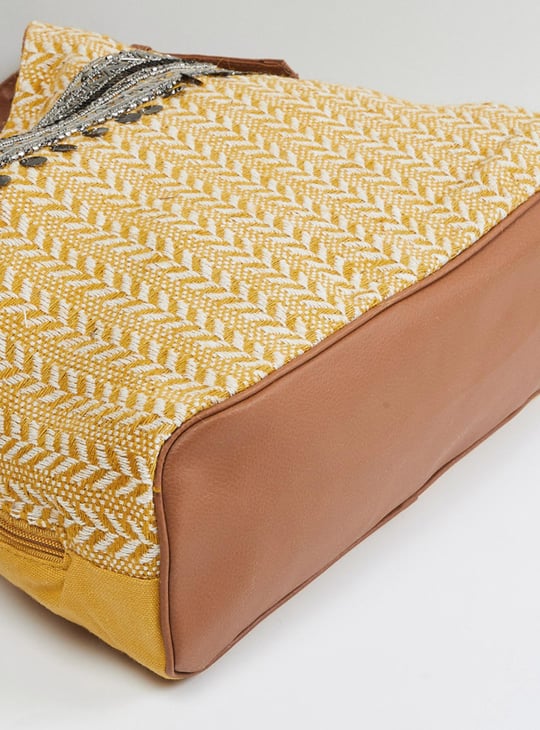 MAX Women Embellished Tote Bag