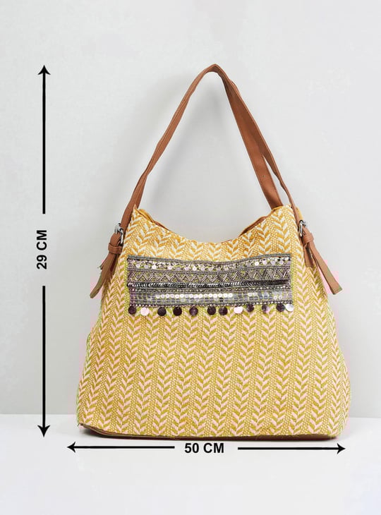 MAX Women Embellished Tote Bag