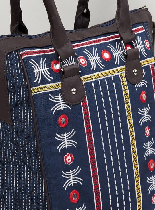 MAX Women Mirror Embellished Tote Bag