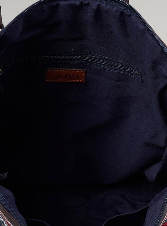 MAX Women Mirror Embellished Tote Bag