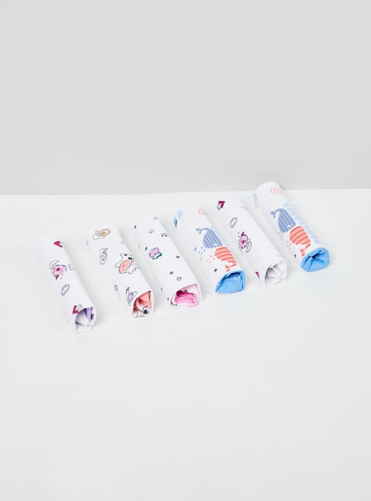 Girls Printed Handkerchief- Pack of 6 