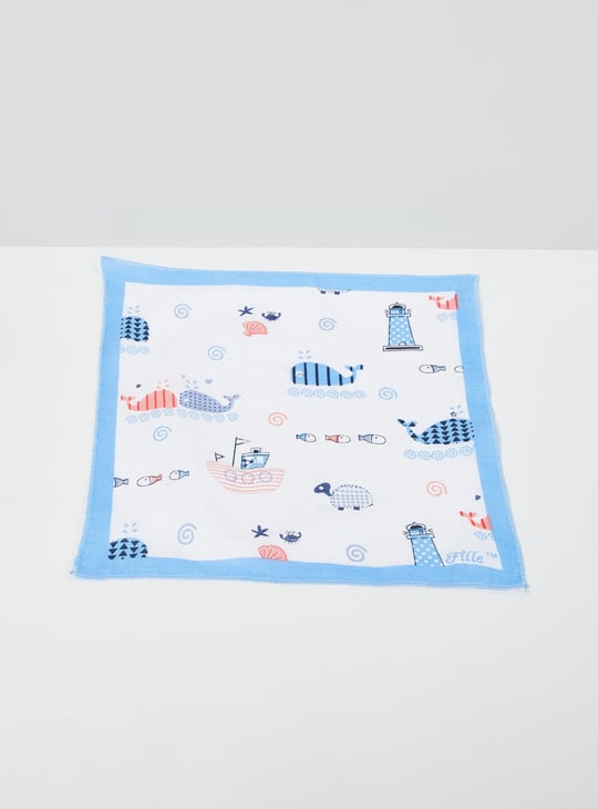 Girls Printed Handkerchief- Pack of 6 