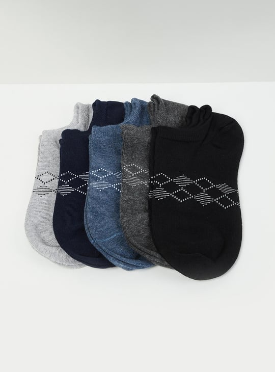 MAX Men Woven Design Socks- Set of 5