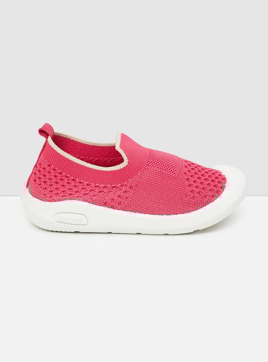Girls Mesh Detailed Slip On Canvas Shoes