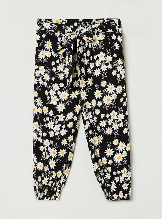 MAX Girls Floral Print Jogger Trousers