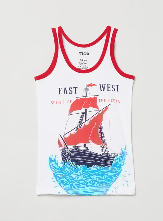 Boys Printed Vests- Pack of 2 