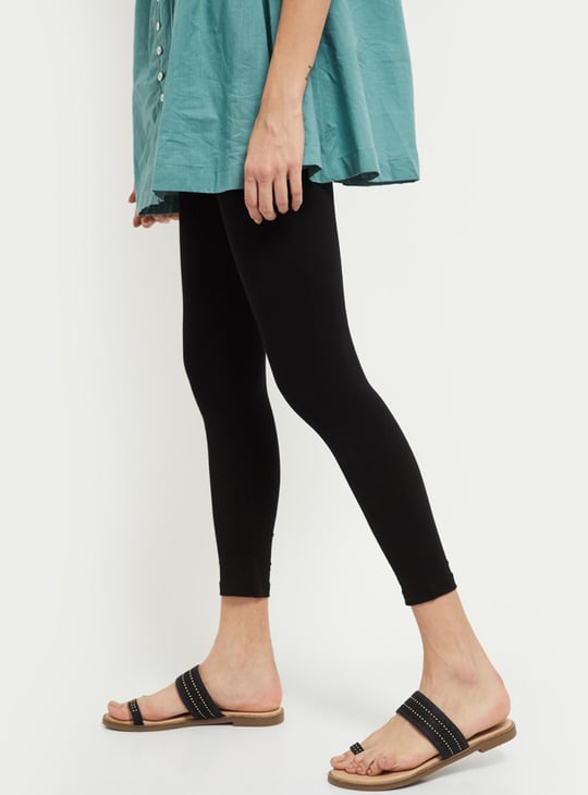 Women Solid Ankle-Length Leggings