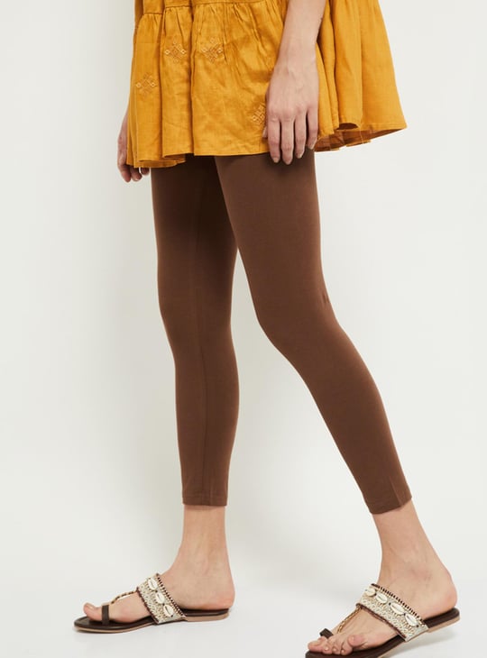 Women Solid Ankle-Length Leggings