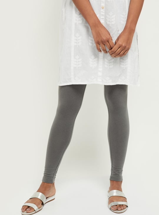 Women Solid Ankle-Length Leggings