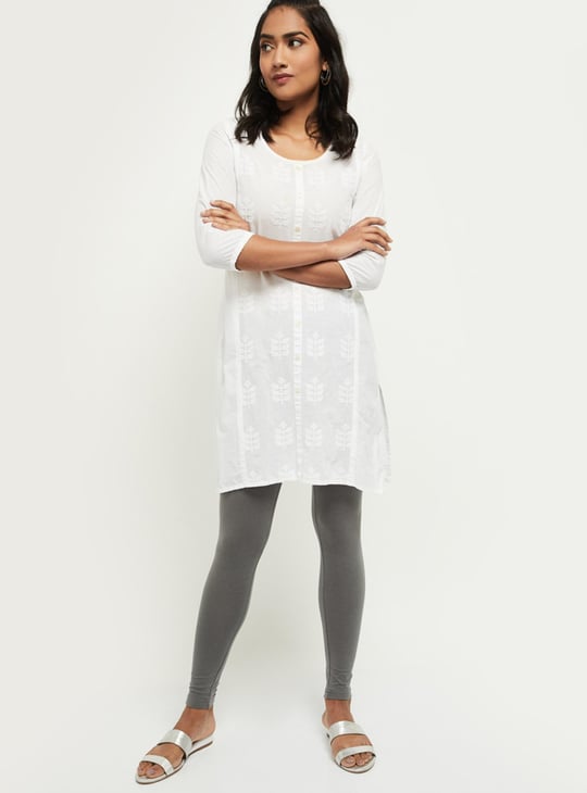 Women Solid Ankle-Length Leggings