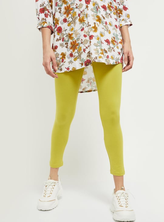 Women Solid Ankle-Length Leggings