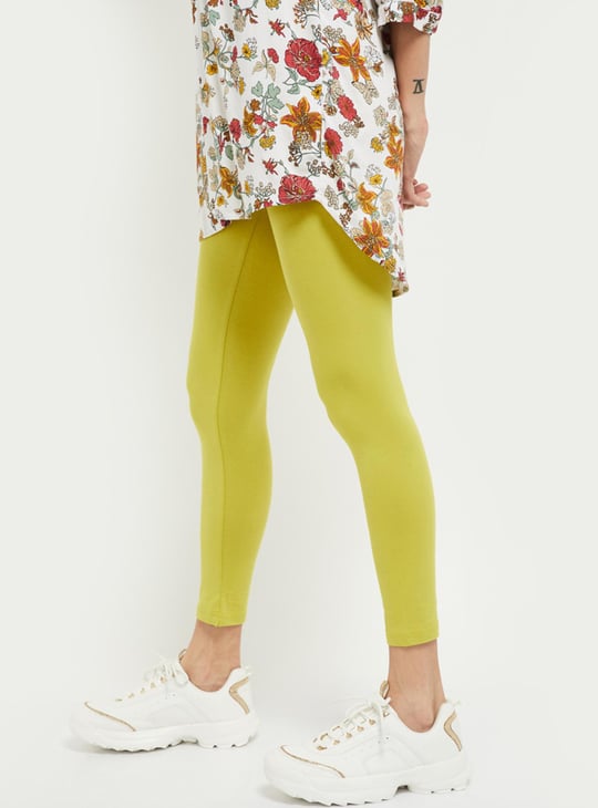 Women Solid Ankle-Length Leggings