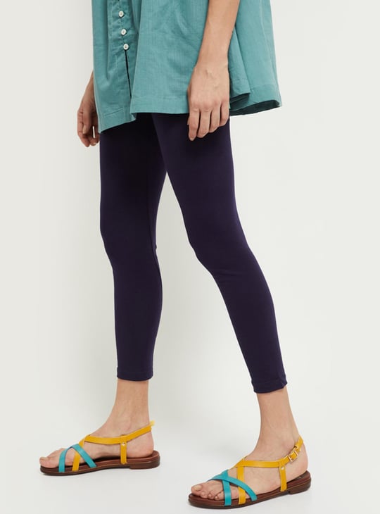 Women Solid Ankle-Length Leggings
