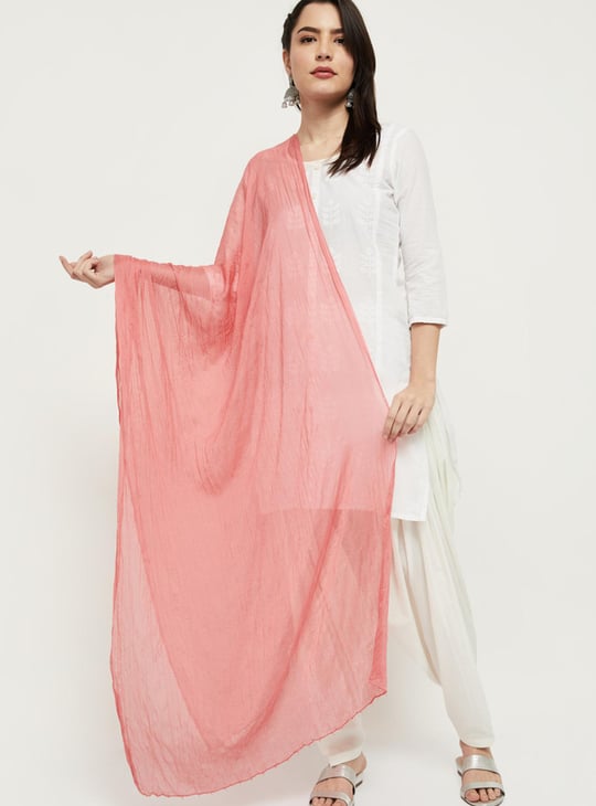 Women Solid Beaded Dupatta 