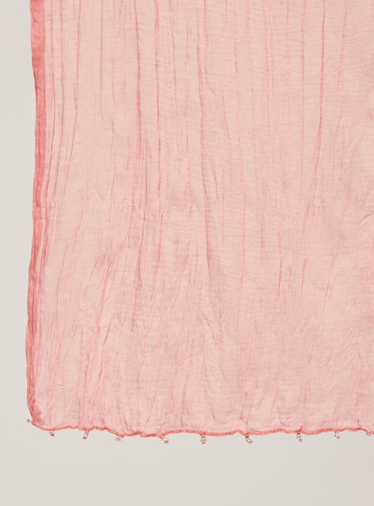 Women Solid Beaded Dupatta 