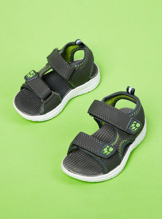Boys Textured Velcro Strap Sandals