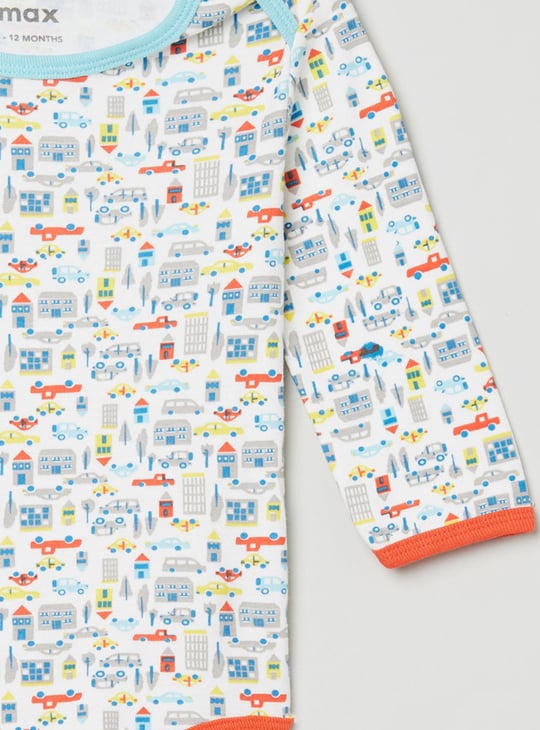 Boys Printed Bodysuit- Pack of 2