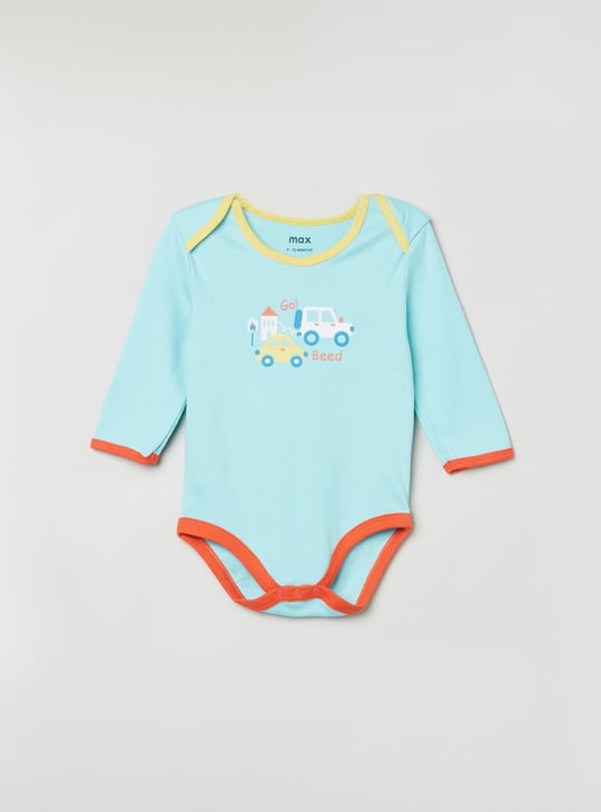 Boys Printed Bodysuit- Pack of 2