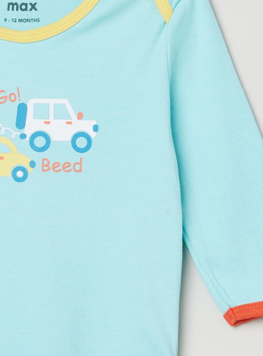 Boys Printed Bodysuit- Pack of 2