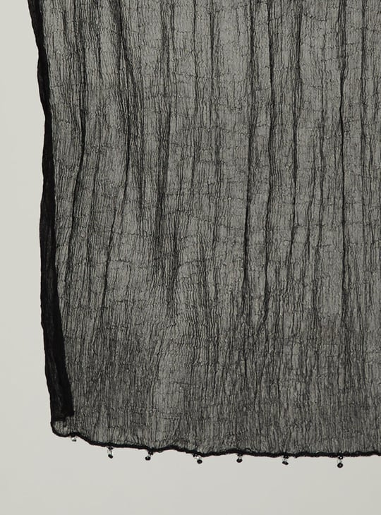 Women Solid Beaded Dupatta 