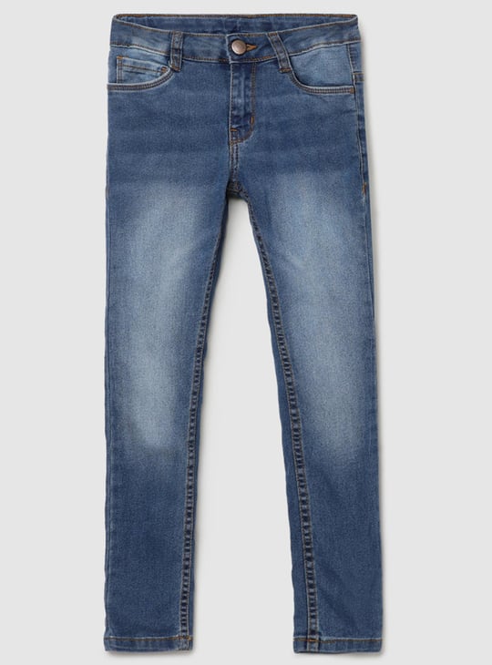 MAX Girls Stonewashed Slim Fit Jeans