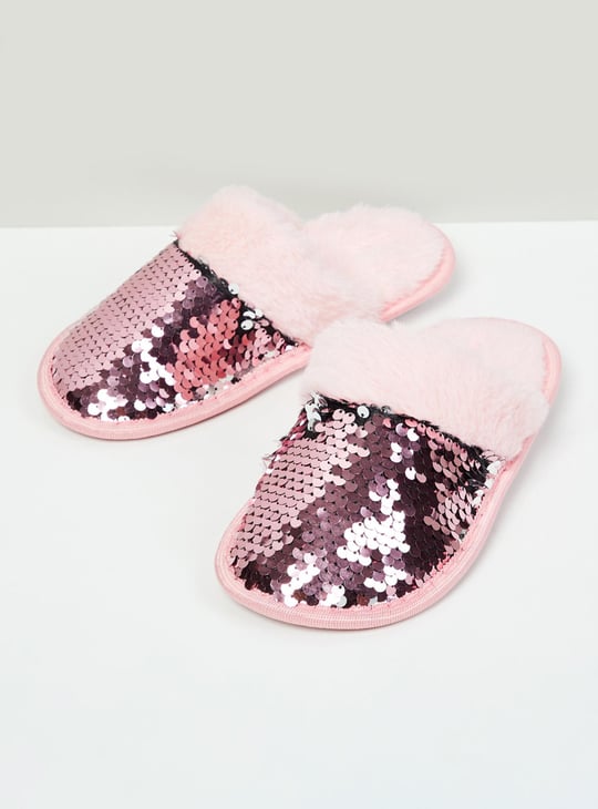 MAX Girls Embellished Bedroom Slippers