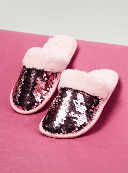 MAX Girls Embellished Bedroom Slippers