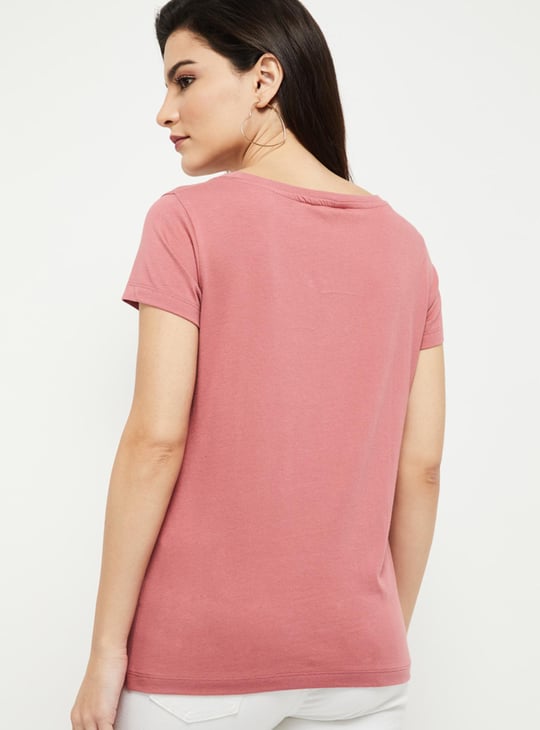 Women Printed Round Neck T-shirt - Pack of 2  