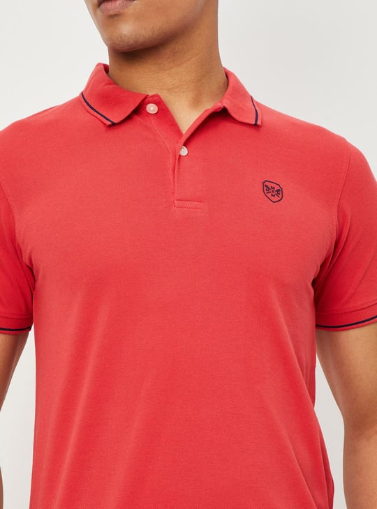 Men Solid Slim Fit Polo