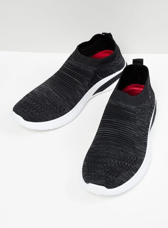 MAX Men Textured Sock-Knit Shoes