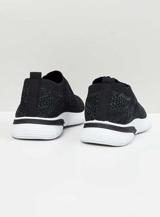 MAX Men Textured Sock-Knit Shoes