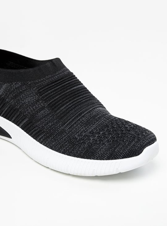 MAX Men Textured Sock-Knit Shoes