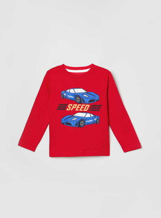 Boys Printed Crew Neck T-shirt