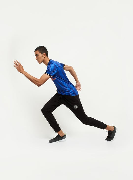 Men Printed Drawstring Waist Track Pants 