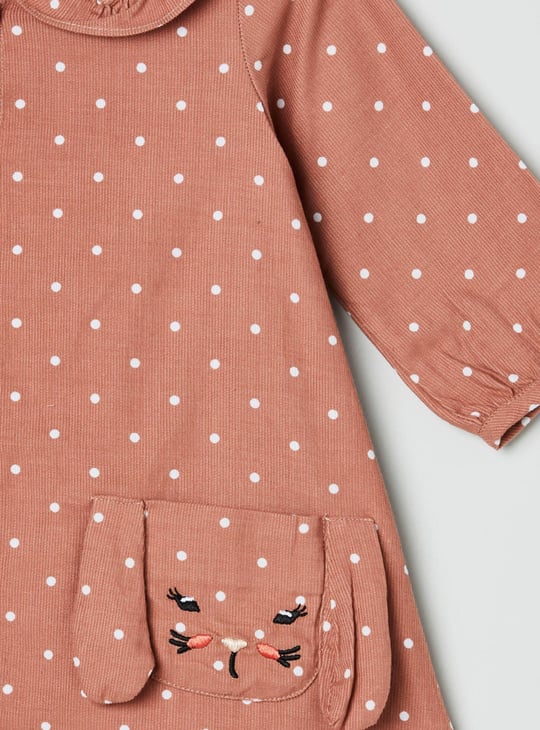 Girls Printed Peter Pan Collar Top 