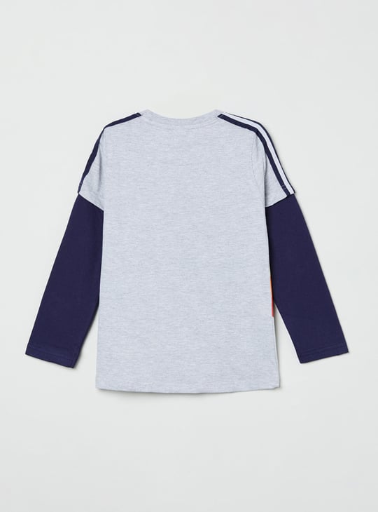 MAX Boys Printed Crew Neck Doctor Sleeves T-shirt