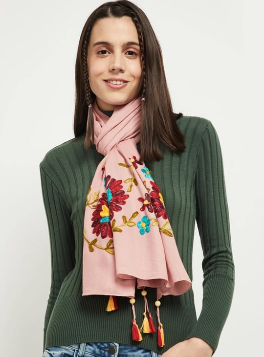 MAX Women Embroidered Scarf