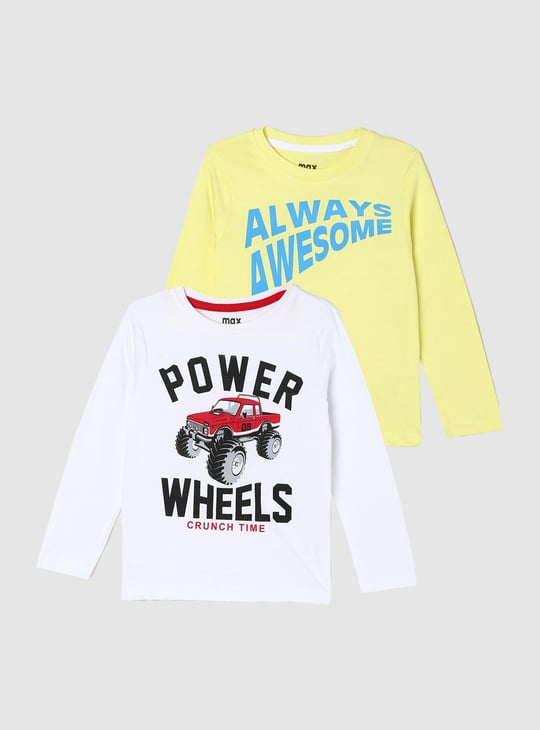 Boys Graphic Printed T-shirt - Pack of 2