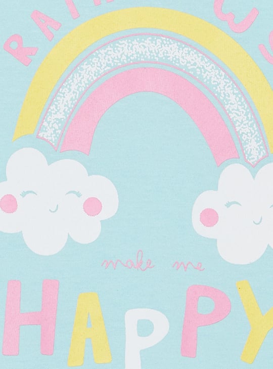 MAX Girls Printed Round Neck T-shirts Combo - Pack of 5