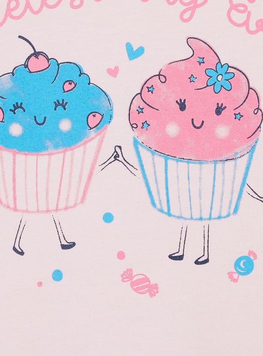 MAX Girls Printed Round Neck T-shirts Combo - Pack of 5