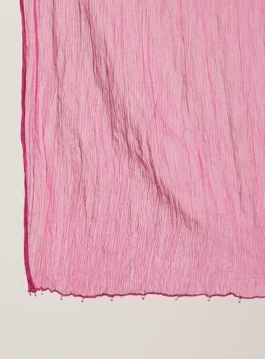 Women Solid Beaded Dupatta 